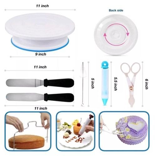 106Pcs Multifunction Cake Turntable Set Cake Decorating Kit Pastry Tube Fondant Tool Dessert Baking 106pcs