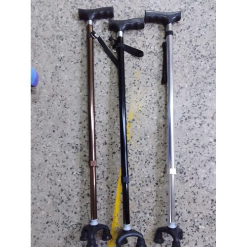 Strong Height adjustable tripod with 3 stand walking stick-  an alternative mobility aid to traditional walking sticks