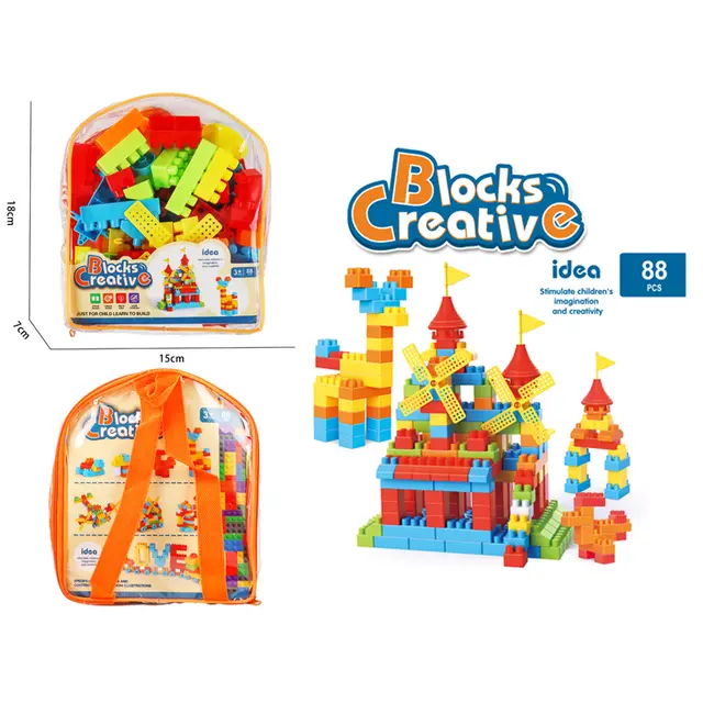 88pcs Building Blocks Toy Smart Stick Kids | Bright, vibrant colors makes this toy Best fit for your baby