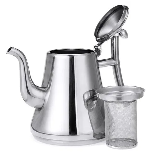 2L Stovetop Tea Coffee Kettle With Infuser Filter -  built-in filter design can be directly put into the tea for easy brewing