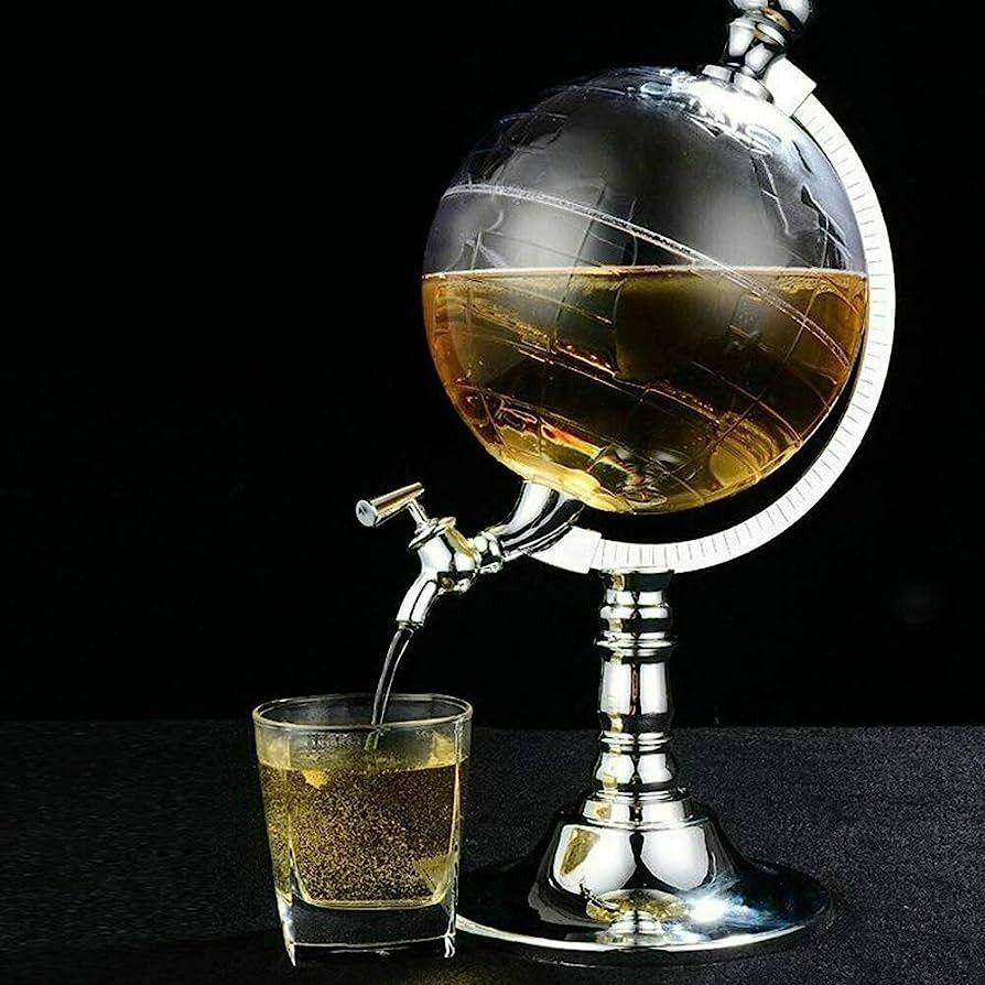 Globe Wine Juice Dispenser- 3ltrs Capacity - Beverage Liquor KTV Dispenser Drink Wine Beer Pump Single Canister Pump
