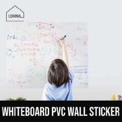 White Chalkboard Wall Paper Clear Dry Erase Board Sticker + 1 Whiteboard pen