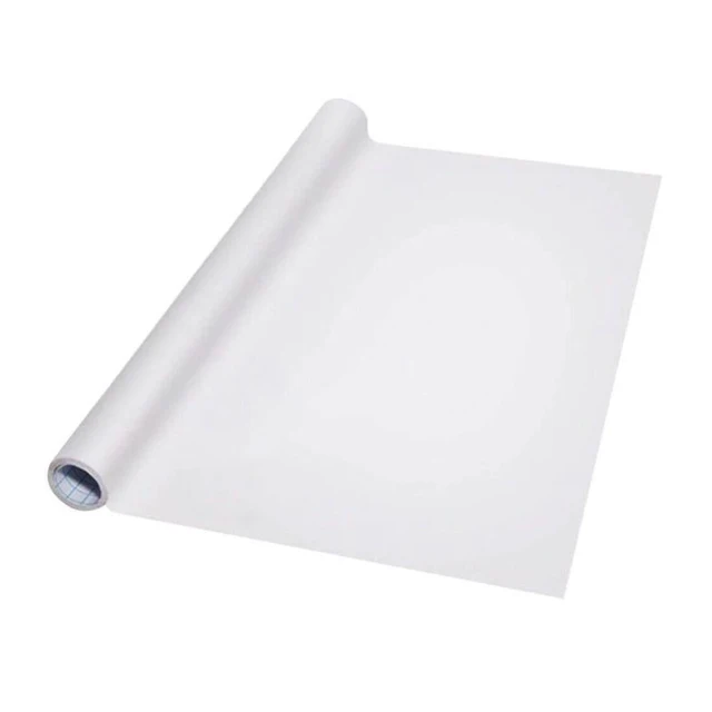 White Chalkboard Wall Paper Clear Dry Erase Board Sticker +  5 Chalks
