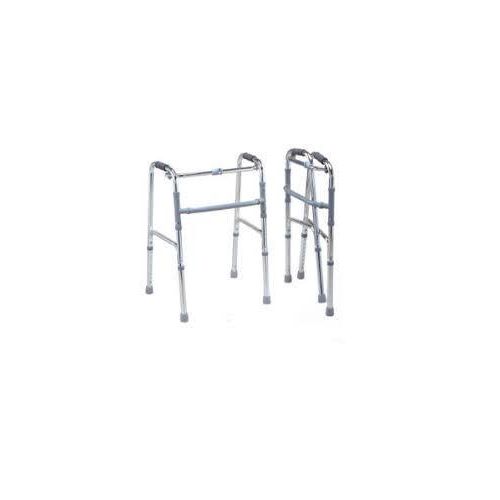 Foldable and Adjustable Adult Walking frame, Shinning Silver Frames