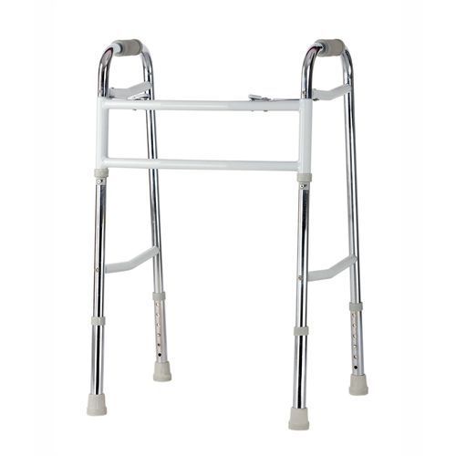 Foldable and Adjustable Adult Walking frame, Shinning Silver Frames