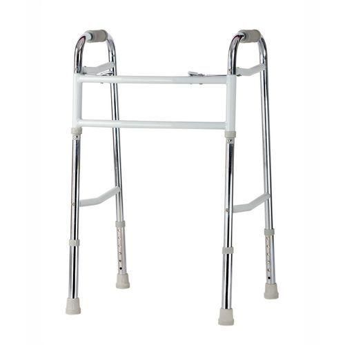Foldable and Adjustable Adult Walking frame, Shinning Silver Frames