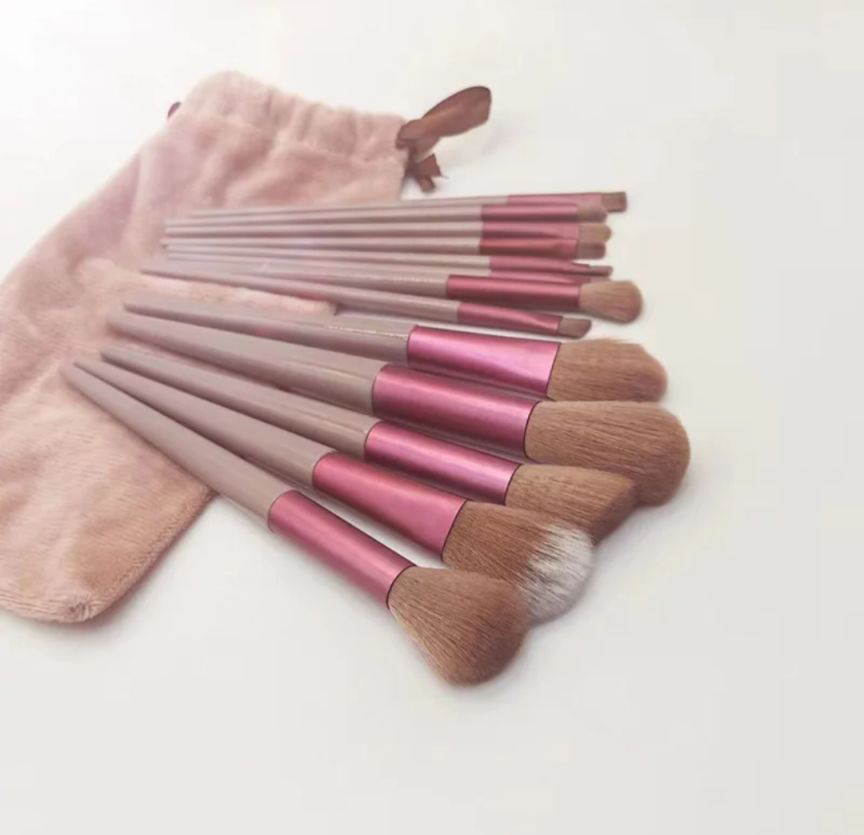 13PCS Makeup Brush Kit With Storage Bag For Foundation - makeup brush set eyeshadow brush professional make up brushes set with storage bag