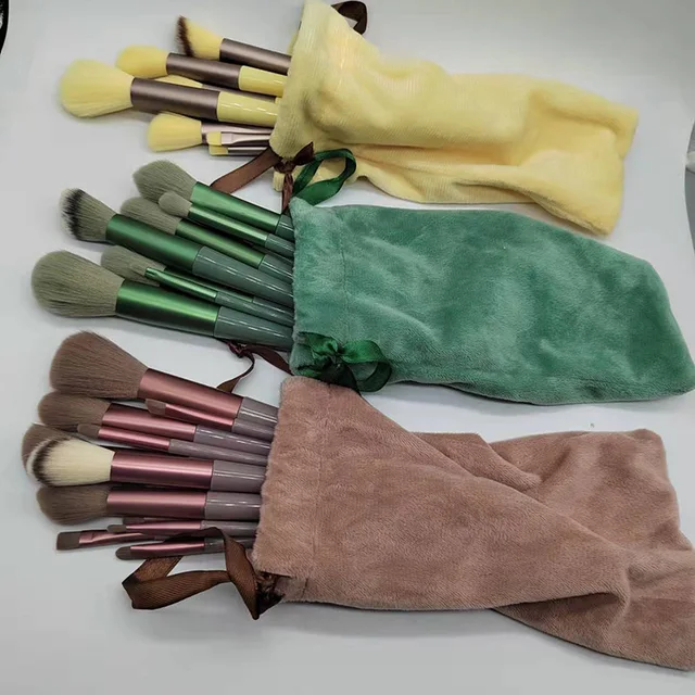 13PCS Makeup Brush Kit With Storage Bag For Foundation - makeup brush set eyeshadow brush professional make up brushes set with storage bag