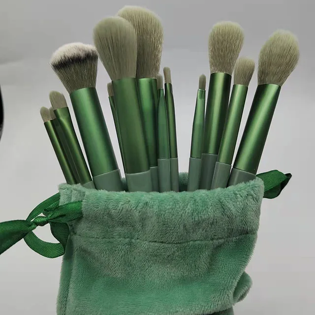 13PCS Makeup Brush Kit With Storage Bag For Foundation - makeup brush set eyeshadow brush professional make up brushes set with storage bag