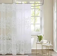 Waterproof Elegant flowered Shower Curtain 180x200cm - Soft Texture, Easy to Clean, Eco-Friendly Material - Ideal for Bathroom, Shower Stall - with Hook Hole Design