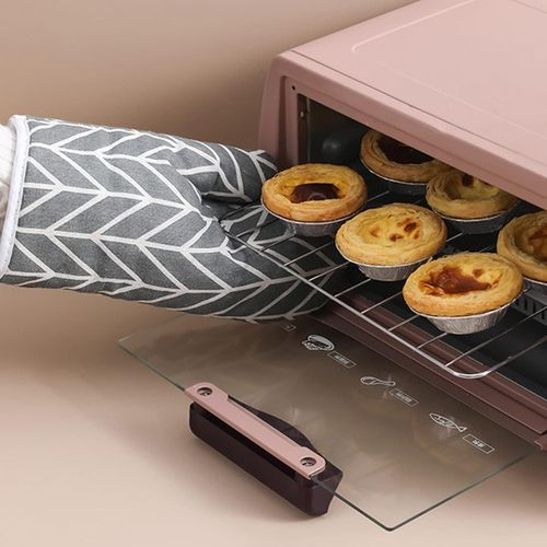 Oven Mitt Pot Holders, Non-Slip 392°F Heat Resistant Oven Mits Kitchen Gloves Potholders for Cooking Baking Grilling