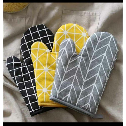 Oven Mitt Pot Holders, Non-Slip 392°F Heat Resistant Oven Mits Kitchen Gloves Potholders for Cooking Baking Grilling