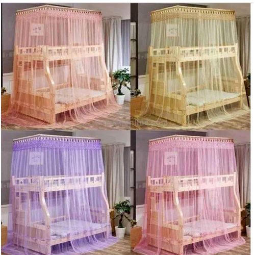 Square Top Mosquito Net Free Size For Double Decker And All Types Of Beds