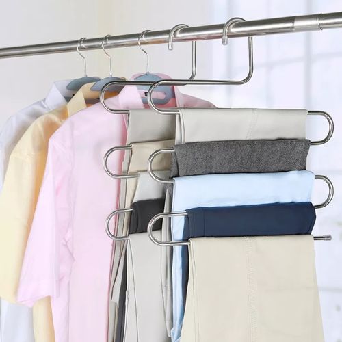 1/2/3/4/5/10 Pcs S Shaped Trouser Pants Hangers Clothes Organizer