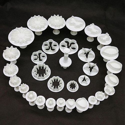 33 Pcs cake Flower Plunger Cutters Fondant Cake Decorating Tools Sugarcraft Baking Cookies Mold
