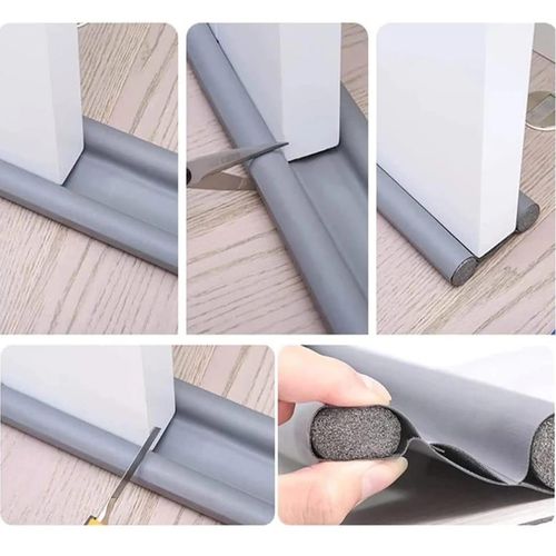 Under The Door Space Sealer  strip Noise Cold Pest Blocker |  Adjustable Silicone Rubber Door Bottom Seal Strip Weatherstrip