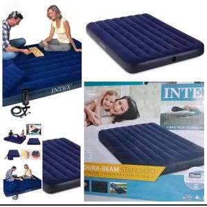 Inflatable Mattress comfort  with Pump | Intex Portable Inflatable Air Bed/ Air Mattress/ Camping Mattress Free pump