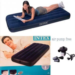 Inflatable Mattress comfort  with Pump | Intex Portable Inflatable Air Bed/ Air Mattress/ Camping Mattress Free pump