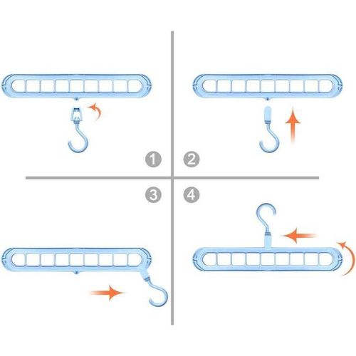 Multiport hanger with 9 ports hooks  (1,2 or ,3 Pcs)  - Keep your Home Oraganized and Elegant