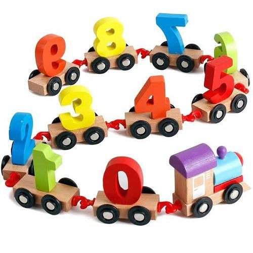 Kids Wooden Train Wooden Number  Learning Educational Toy |  . It allows you to teach your child to learn by connecting numbers to forma a train