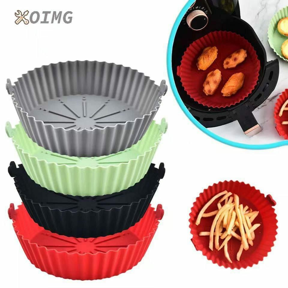 Re-usable Air fryer silicone liner  |  Air fryer silicone liners are made of food-grade silicone, BPA free, 100% safe, ensuring that your meals are cooked in a healthy environment.
