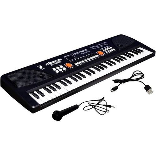 61 Keys Keyboard Kids Electronic Digital Piano + Microphone | Keyboards Introductory Music Educational Toys Musical Instruments Simulated Piano