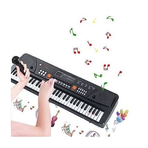 61 Keys Keyboard Kids Electronic Digital Piano + Microphone | Keyboards Introductory Music Educational Toys Musical Instruments Simulated Piano
