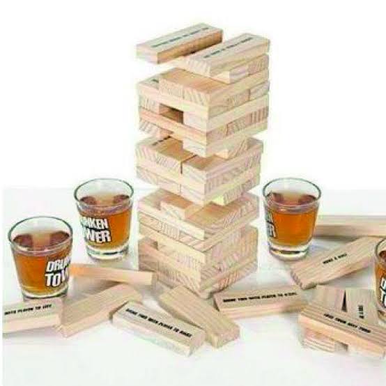 Jenga Drunken Tower Blocks Pull And Stack Drinking Party Game