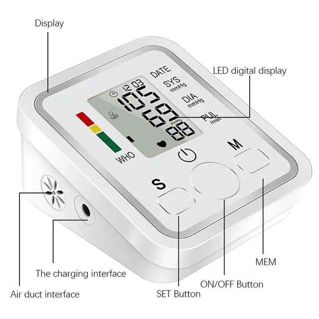 Bp Monitor machine for upper arm blood pressure monitor medical electronic sphygmomanometer
