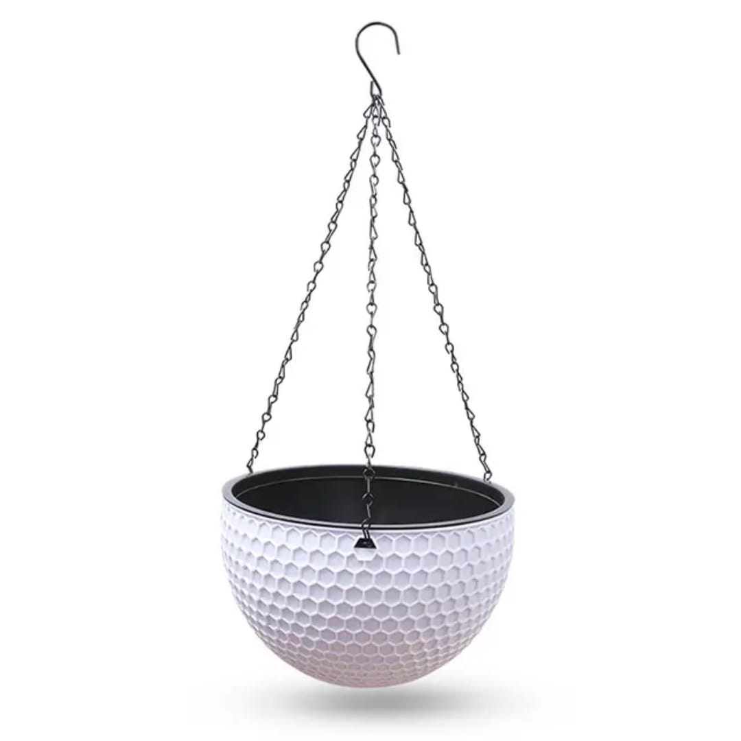 Plastic Woven Pattern Hanging Plant Pot/ Planter Add a touch of charm to your indoor or outdoor space