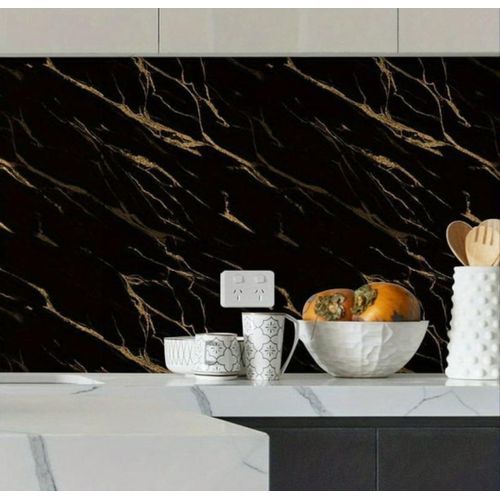 Self Adhesive Marble Contact Paper- Black Gold  | high quality and realistic marble effects.