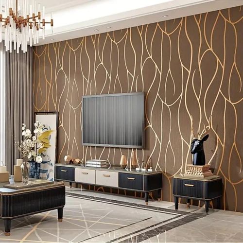 Morden Wallpaper for home decoration - Wavey Brown 5M  | a versatile and stylish decorative material designed to enhance surfaces in your home or workspace.