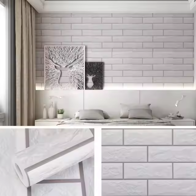 3D Self adhesive Brick Wallpaper decorative Film- 5M | a versatile and stylish decorative material designed to enhance surfaces in your home or workspace.