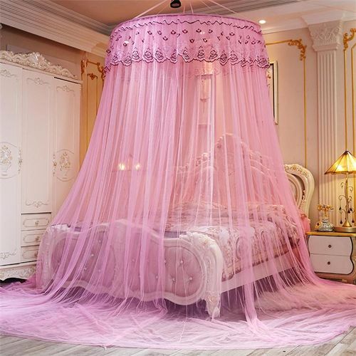 5*6  Big Round Mosquito Net - Pink