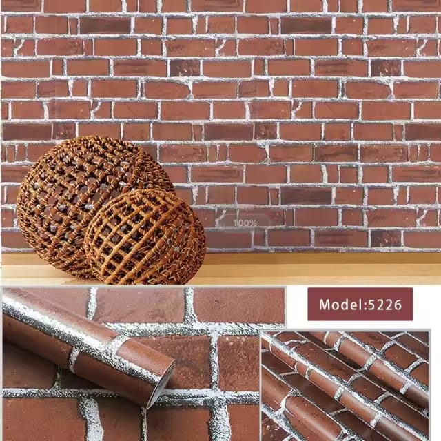 3D Self adhesive Brick Wallpaper Multicolor decorative Film- 5M