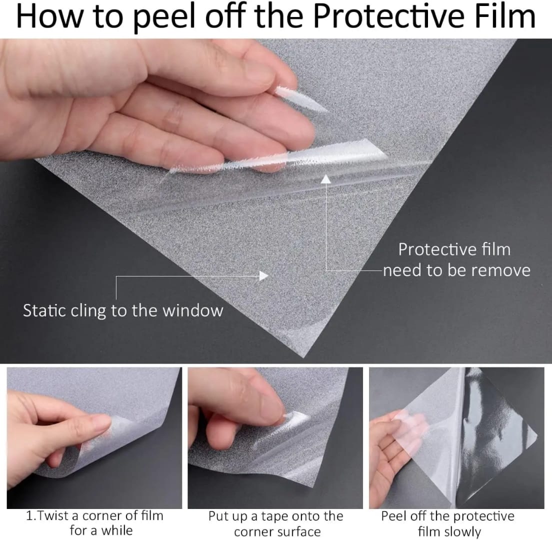 Privacy Window Film Static Cling Sticker- Opaque plain