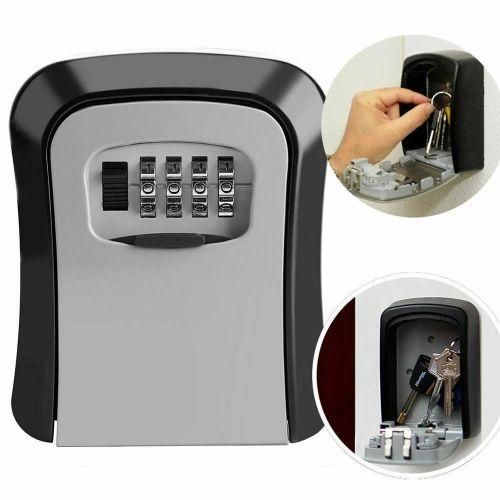 Weatherproof Wall-mounted Key Safe with Password Key Box Key Lock Box