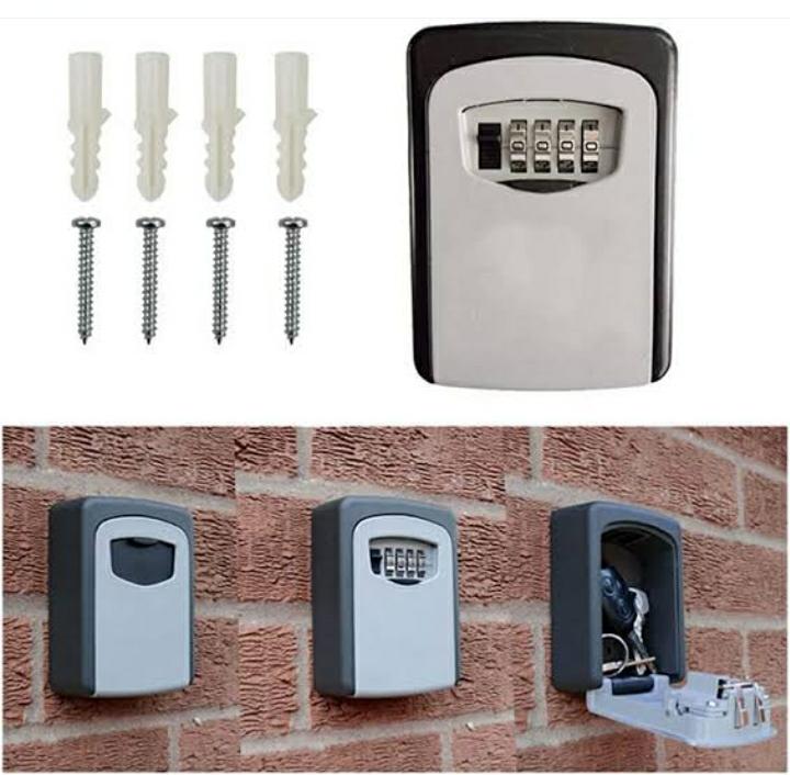 Weatherproof Wall-mounted Key Safe with Password Key Box Key Lock Box