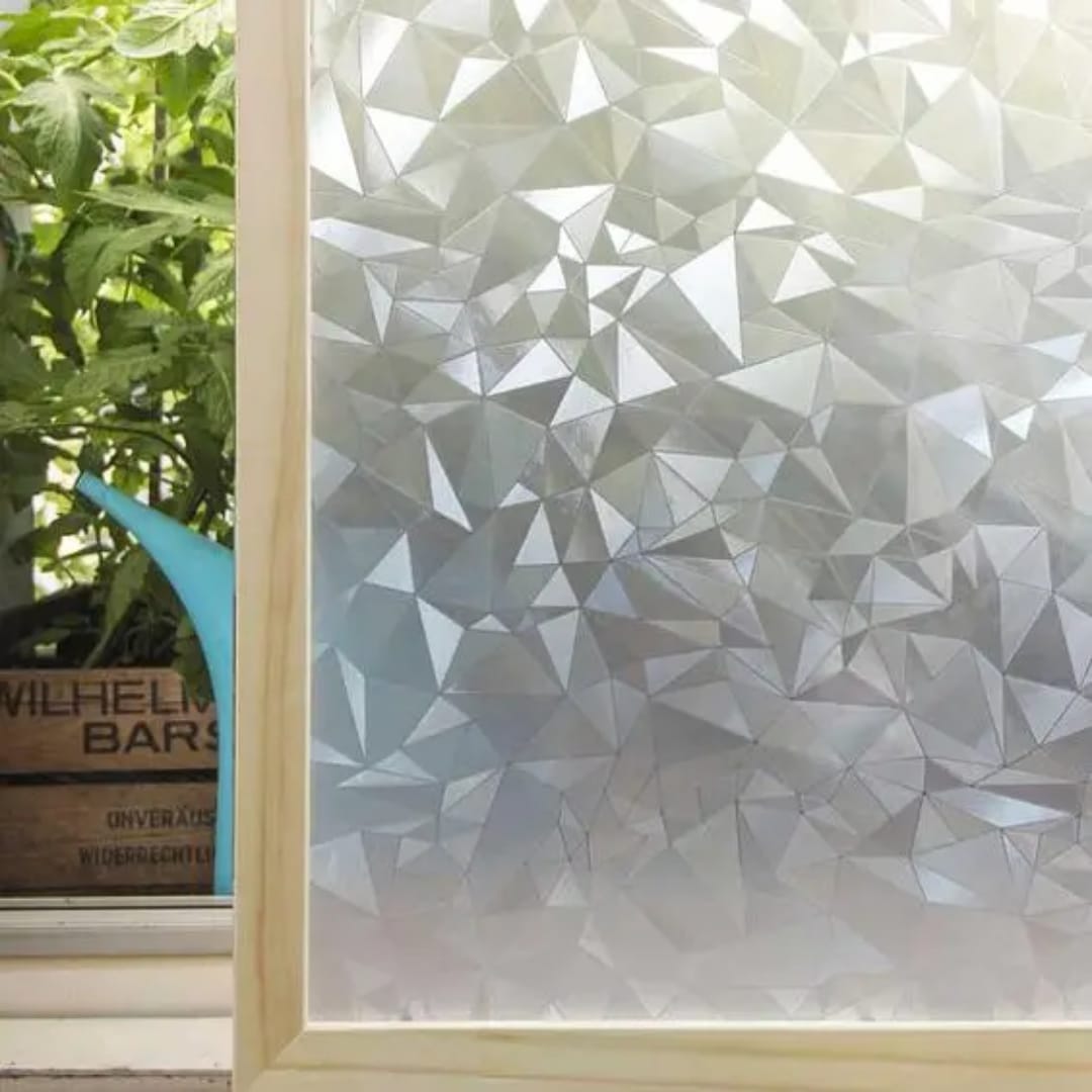 Privacy Window Film Static Cling Sticker- Diamond Design