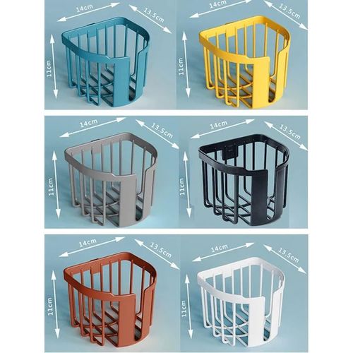 Wall Mount Paper Holder ABS Punch Free Toilet Tissue Box For Bathroom Kitchen Washroom