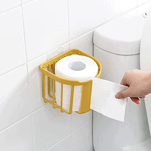 Wall Mount Paper Holder ABS Punch Free Toilet Tissue Box For Bathroom Kitchen Washroom