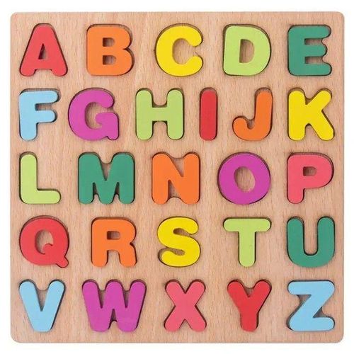 Kids Alphabets Letters,shapes,numbers Montessori Wooden Letter Puzzle Toys Alphabet