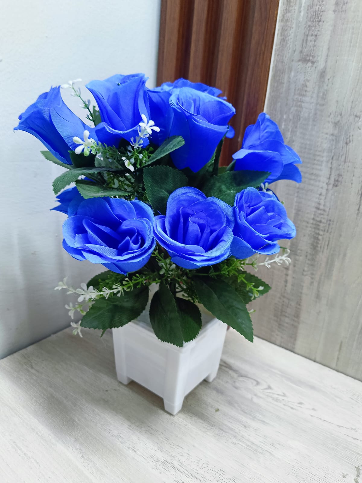 Nordic Table Top Artificial flowers rose - Blue