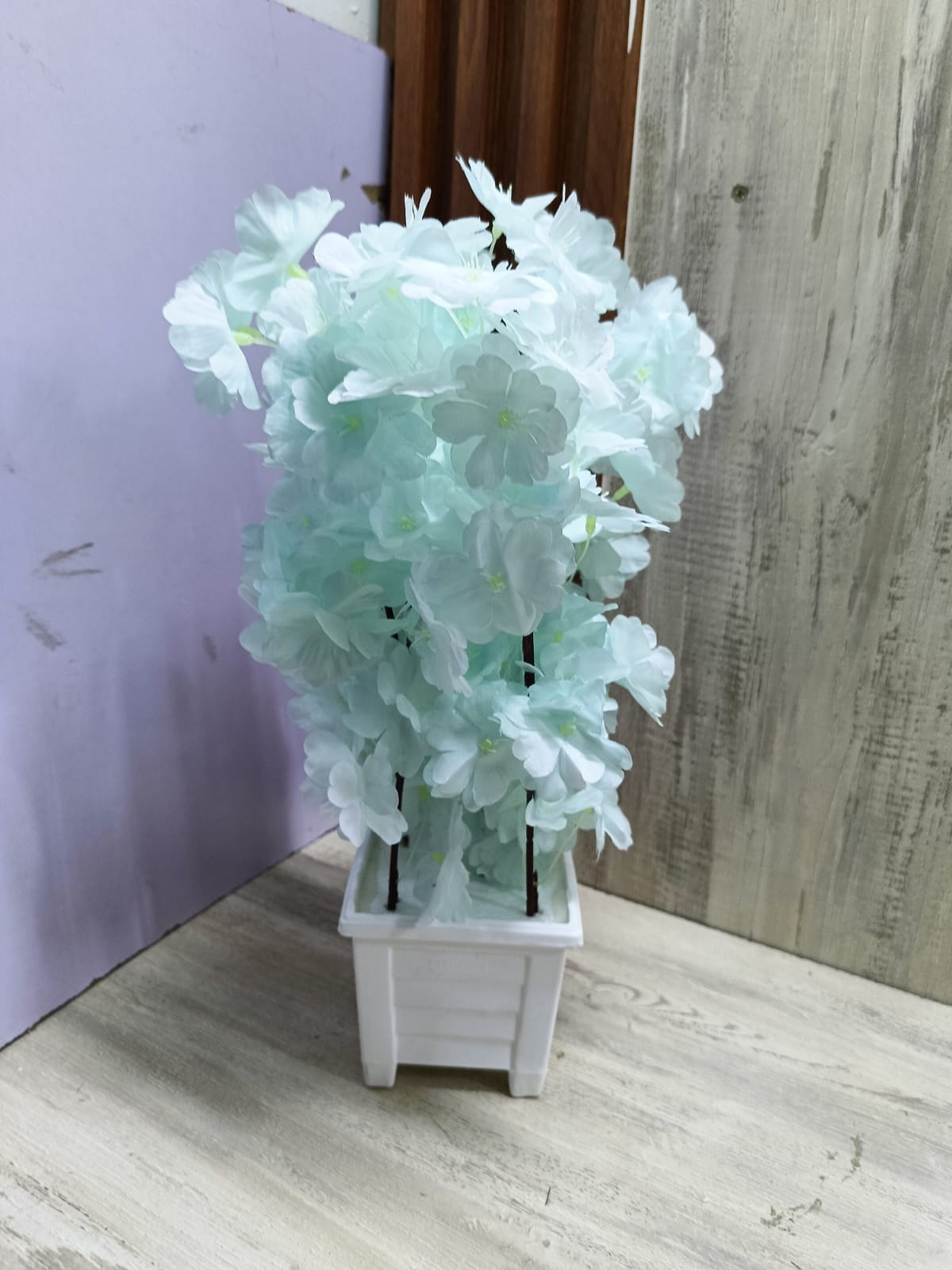 Nordic Table Top Artificial flowers Cherry blossom- Blue