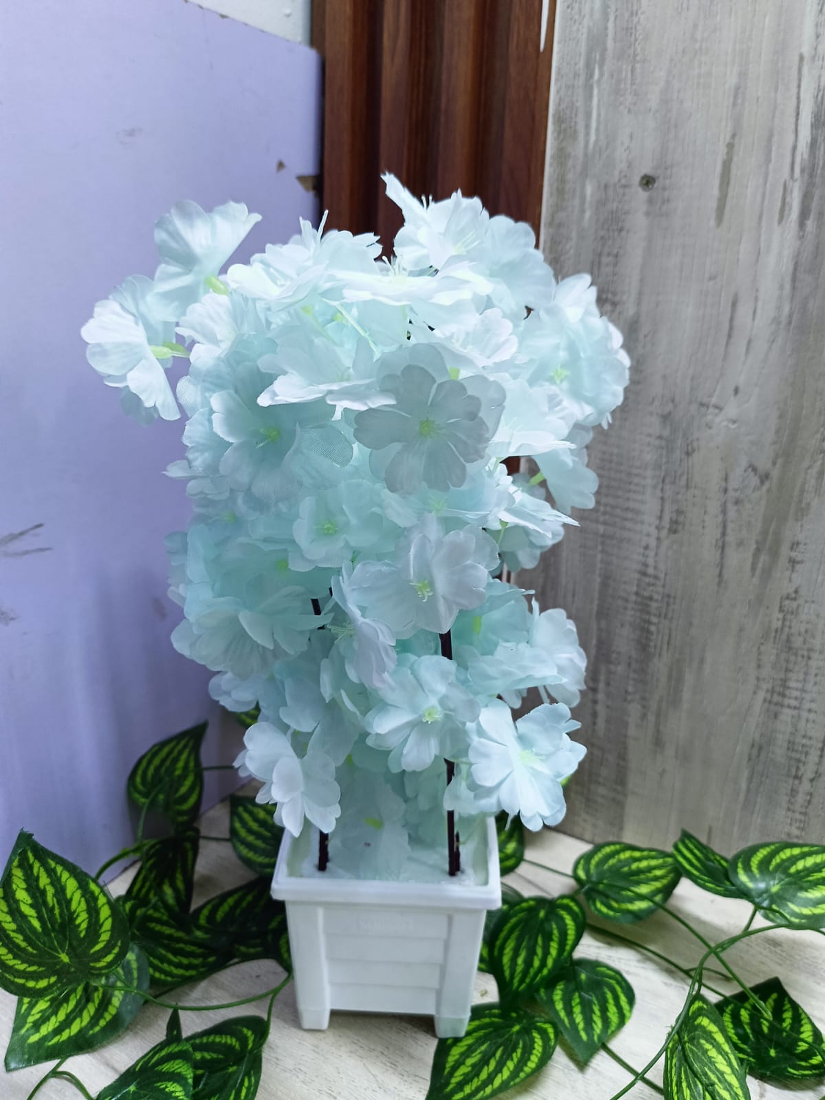 Nordic Table Top Artificial flowers Cherry blossom- Blue