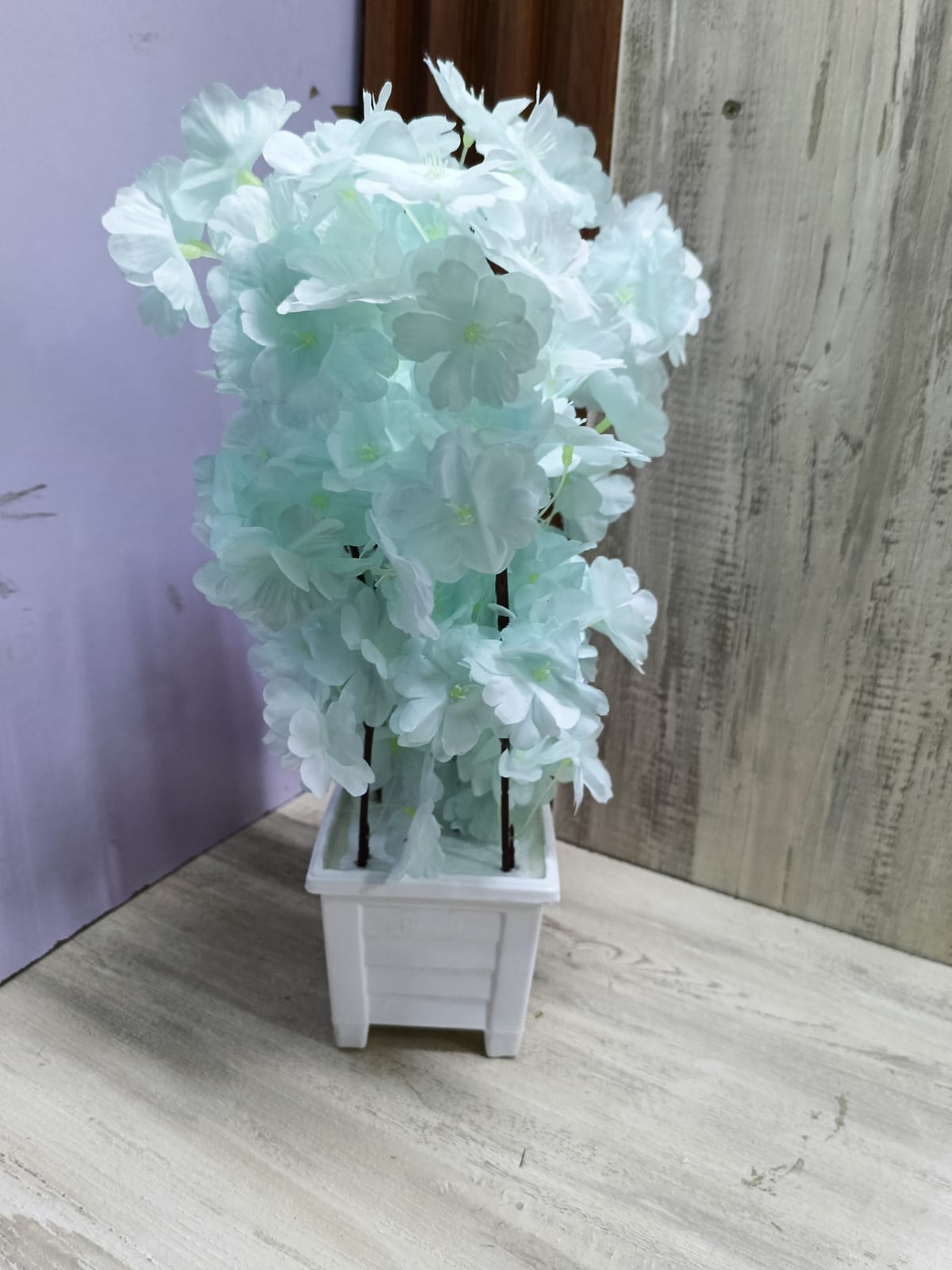 Nordic Table Top Artificial flowers Cherry blossom- Blue