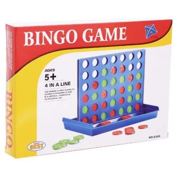 Bingo Game- Four In A Row Classic Family Board Game Toys Fun Educational Toy for Kids Children Entertainment