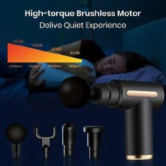 Massage Gun Deep Tissue – Portable Massager Gun with 6 Speeds – Muscle Massage Gun Hand Held Massager for Shoulder Body Back Relaxation – Muscle Percussion Massaging Handheld Muscle-Gun