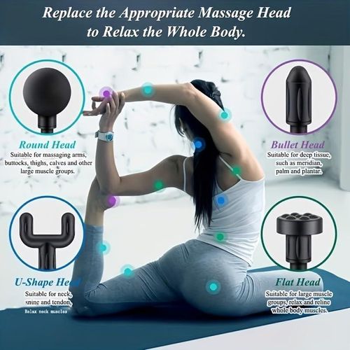 Massage Gun Deep Tissue – Portable Massager Gun with 6 Speeds – Muscle Massage Gun Hand Held Massager for Shoulder Body Back Relaxation – Muscle Percussion Massaging Handheld Muscle-Gun