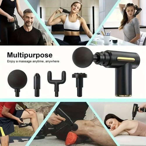 Massage Gun Deep Tissue – Portable Massager Gun with 6 Speeds – Muscle Massage Gun Hand Held Massager for Shoulder Body Back Relaxation – Muscle Percussion Massaging Handheld Muscle-Gun